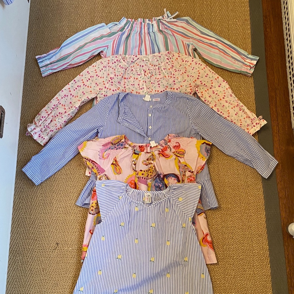 CREWCUTS - J. CREW FOR KIDS - 5  - 100% COTTON GIRLS SIZE 10 SHIRTS